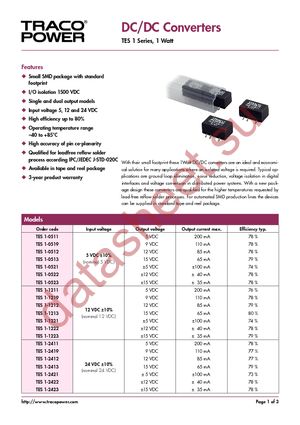 TES 1-0511 datasheet  